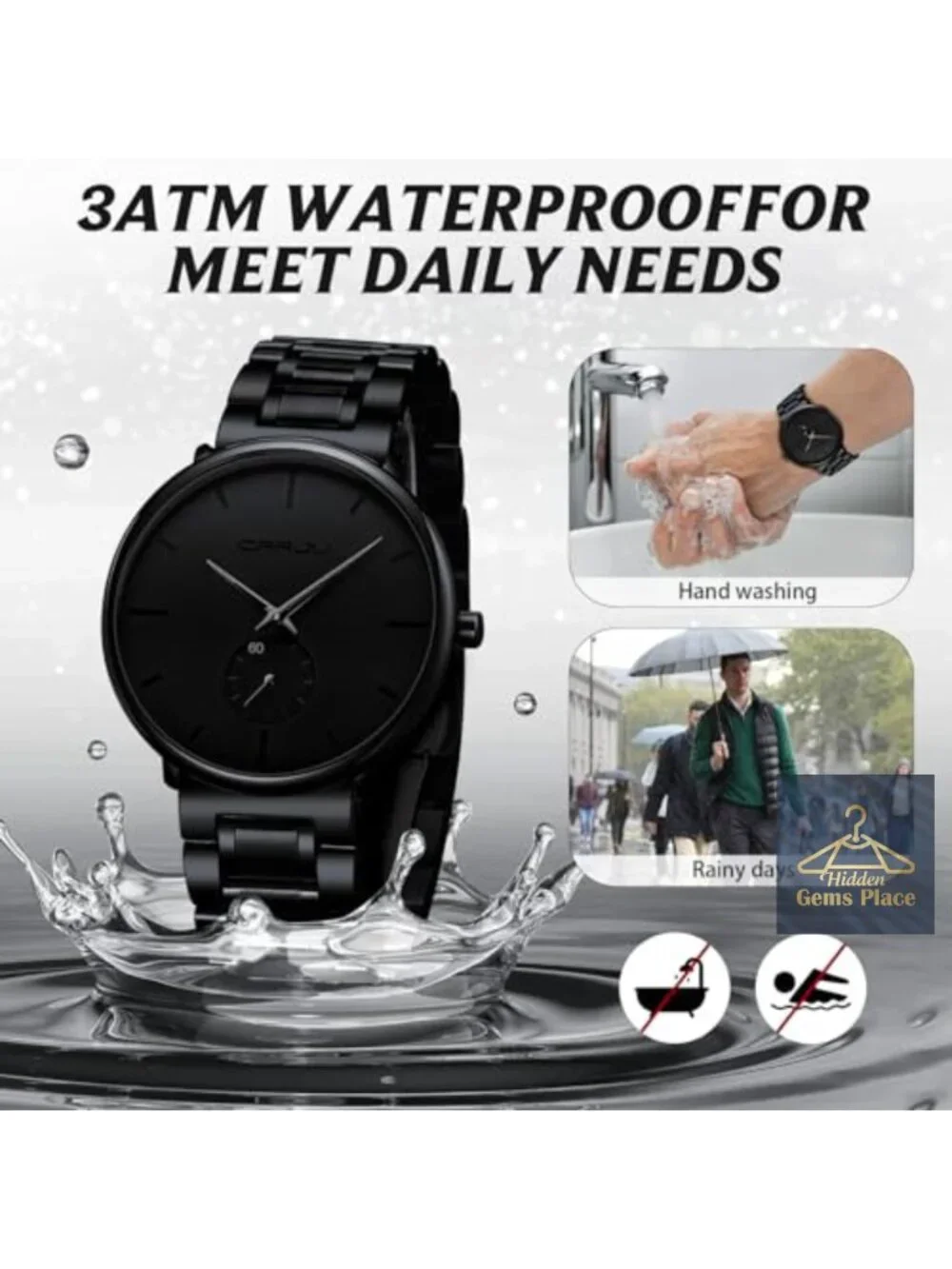 Ultra-Thin Minimalist Stainless Steel Men's Wrist Watch